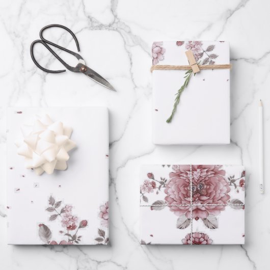 Feuille De Papier Cadeau fleur3 (Recto)