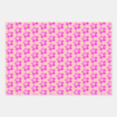 Feuille De Papier Cadeau Fleur Blush Pink Rose Chaud Simple (Devant 3)