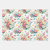 Feuille De Papier Cadeau Fleur botanique lunaire 3 (Devant)