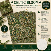 Feuille De Papier Cadeau Fleur celtique