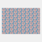 Feuille De Papier Cadeau Fleur Dahlia coloré (Devant)