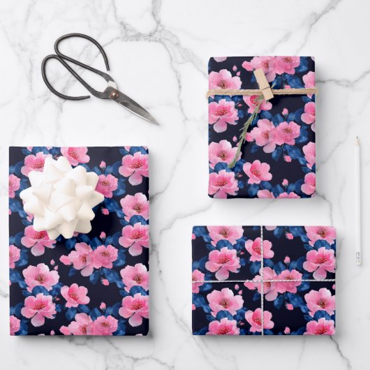 Feuille De Papier Cadeau Fleur de Cerisier (Recto)