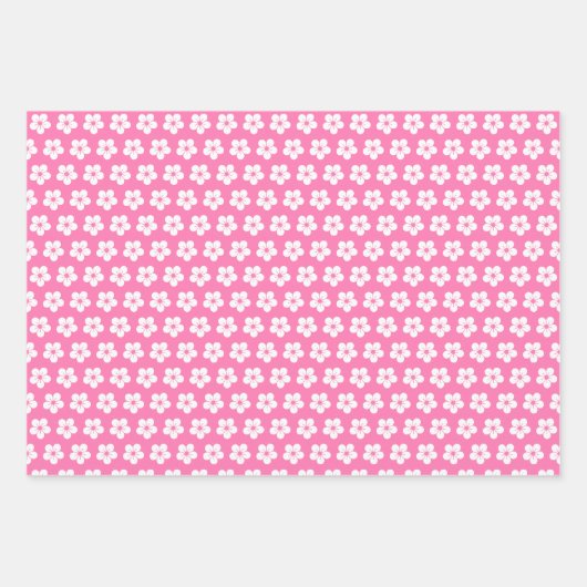Feuille De Papier Cadeau Fleur de cerisier blanc (Devant 3)