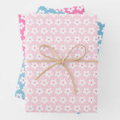 Feuille De Papier Cadeau Fleur de cerisier blanc (En situation)