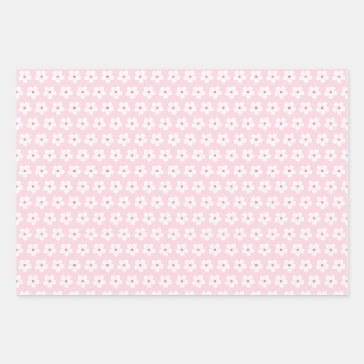 Feuille De Papier Cadeau Fleur de cerisier blanc (Devant)