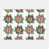 Feuille De Papier Cadeau Fleur de clématite pourpre (Devant)