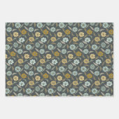 Feuille De Papier Cadeau Fleur de Daisy Rétro (Devant 2)