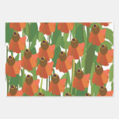 Feuille De Papier Cadeau Fleur de Helenium Fleur Sauvage Florale (Devant)