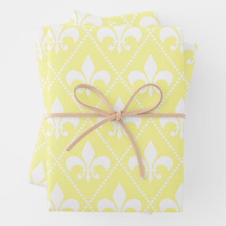 Feuille De Papier Cadeau Fleur de Lis