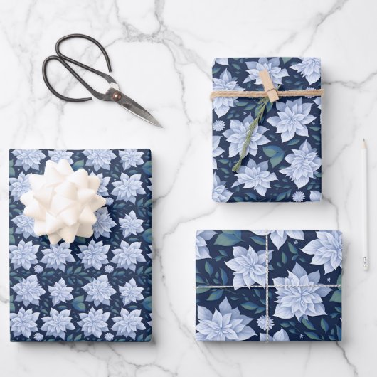 Feuille De Papier Cadeau Fleur de minuit - (Recto)