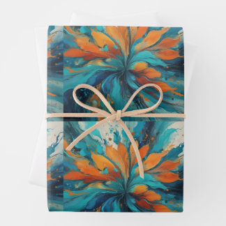 Feuille De Papier Cadeau Fleur de navire