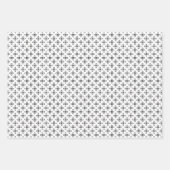 Feuille De Papier Cadeau Fleur de pingouin noir et blanc (Devant 2)