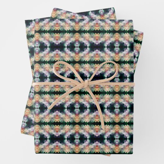 Feuille De Papier Cadeau Fleur de pivoine rose Abstraite (En situation)