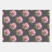 Feuille De Papier Cadeau Fleur de sugarbush sud-africain gris rose (Devant 2)