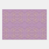 Feuille De Papier Cadeau Fleur d'or Fleur d'anniversaire (Devant 3)