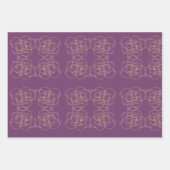 Feuille De Papier Cadeau Fleur d'or Fleur d'anniversaire (Devant)