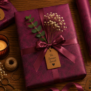 Feuille De Papier Cadeau Fleur Écrasée