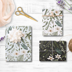 Feuille De Papier Cadeau Fleur Folithe Aquarelle sans fil motif floral