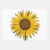 Feuille De Papier Cadeau Fleur jaune de tournesol (Devant 2)