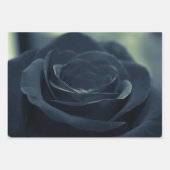 Feuille De Papier Cadeau Fleur noire Rose Vibe gothique foncé (Devant 3)