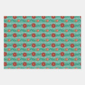 Feuille De Papier Cadeau Fleur où planté - foncé (Devant)