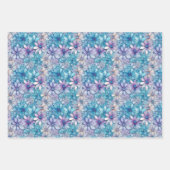 Feuille De Papier Cadeau Fleur Pêche Blanc Vert (Devant 2)