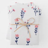 Feuille De Papier Cadeau Fleur Printemps florissant Floral sans joint (En situation)