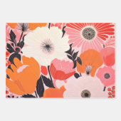 Feuille De Papier Cadeau Fleur Retro Peony (Devant 3)