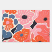Feuille De Papier Cadeau Fleur Retro Peony (Devant)