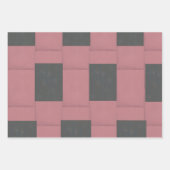 Feuille De Papier Cadeau Fleur rose Checker Abstrait   (Devant)