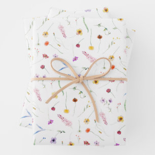 Feuille De Papier Cadeau Fleur sauvage