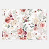 Feuille De Papier Cadeau Fleur sauvage 7e anniversaire (Devant 3)