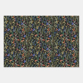 Feuille De Papier Cadeau Fleur sauvage Aquarelle élégant (Devant)