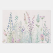 Feuille De Papier Cadeau Fleur sauvage Boho Aquarelle Enterrement de vie de (Devant 2)