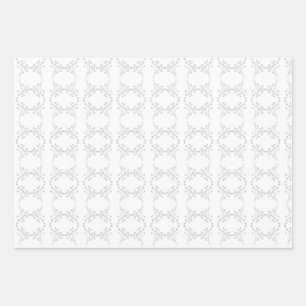 Feuille De Papier Cadeau Fleur sauvage d'or classique