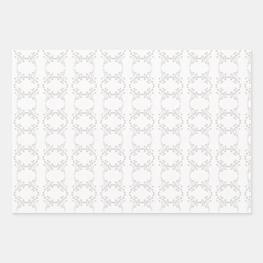 Feuille De Papier Cadeau Fleur sauvage d'or classique (Devant)