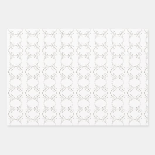 Feuille De Papier Cadeau Fleur sauvage dorée classique (Devant)
