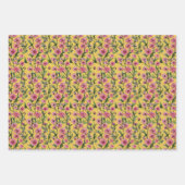 Feuille De Papier Cadeau Fleur sauvage rose (Devant 3)