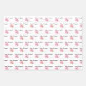 Feuille De Papier Cadeau Fleur sauvage rose d'abeille (Devant 3)