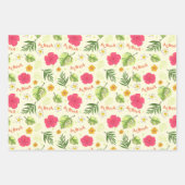 Feuille De Papier Cadeau Fleur tropicale hawaïenne (Devant)