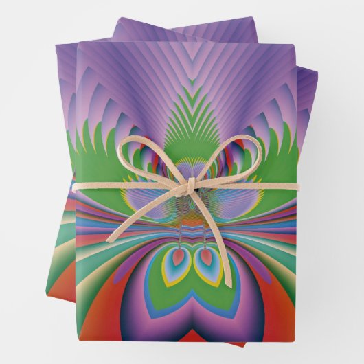 Feuille De Papier Cadeau Fleur Violette (En situation)