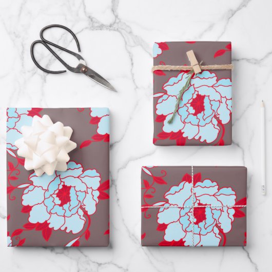 Feuille De Papier Cadeau fleurs (Recto)