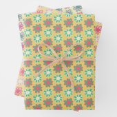 Feuille De Papier Cadeau Fleurs (En situation)