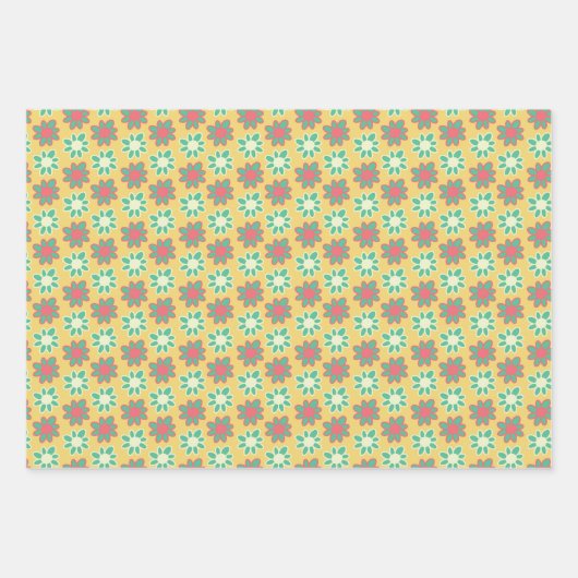 Feuille De Papier Cadeau Fleurs (Devant)