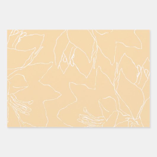 Feuille De Papier Cadeau Fleurs (Devant 2)