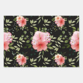 Feuille De Papier Cadeau Fleurs aquarelles 25 (Devant)