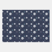 Feuille De Papier Cadeau Fleurs blanches délicates (Devant 2)