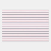 FEUILLE DE PAPIER CADEAU FLEURS BLANCHES ET STRIPES ROSES PASTEL (Devant 2)