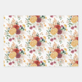 Feuille De Papier Cadeau Fleurs bohémiennes rustiques Pampas Vert herbe (Devant)