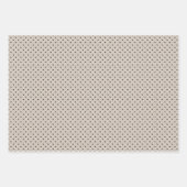 Feuille De Papier Cadeau Fleurs Brown de crème Points libellules (Devant 2)